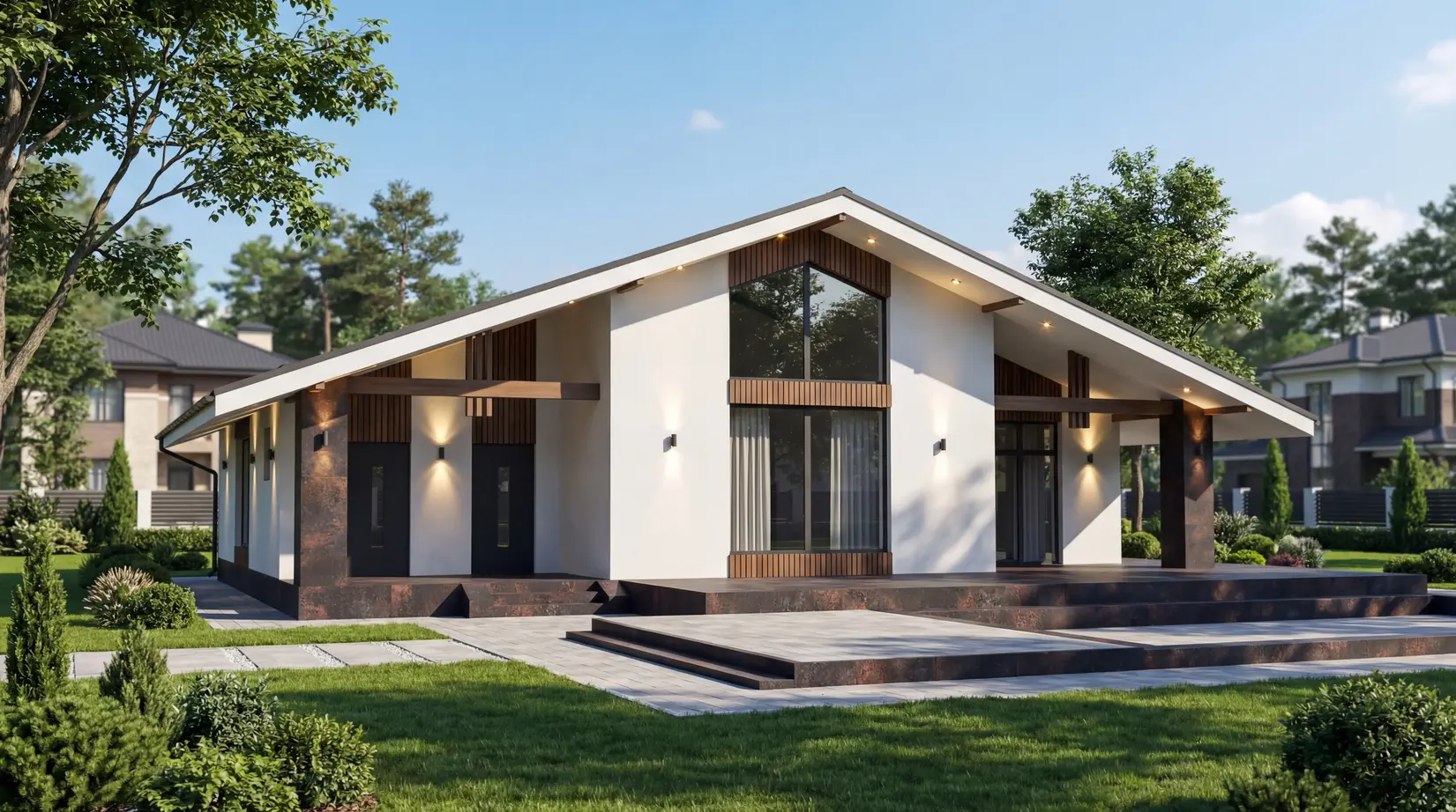 Одноэтажные дома — фото 23